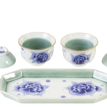 모란문청화 다기잔세트