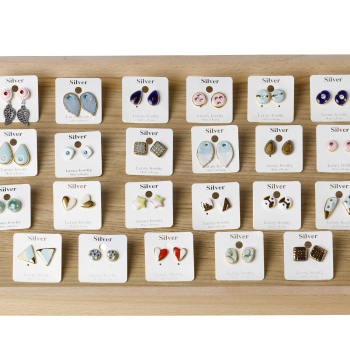 도자기 은침귀걸이(각)