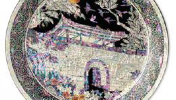 남한산성 남문 나전원형쟁반