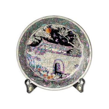 남한산성 남문 나전원형쟁반