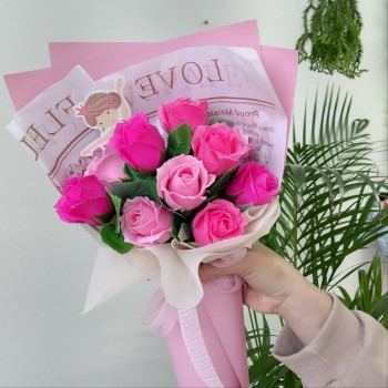 비누꽃다발 아담한 졸업식꽃다발