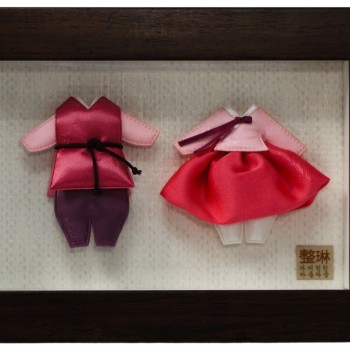 한복 미니어처 2벌 액자