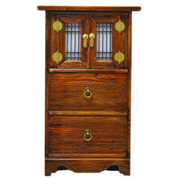 원목 창살 2단 전화대(大)