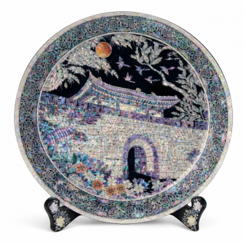 남한산성 남문 나전 쟁반(주문제작)