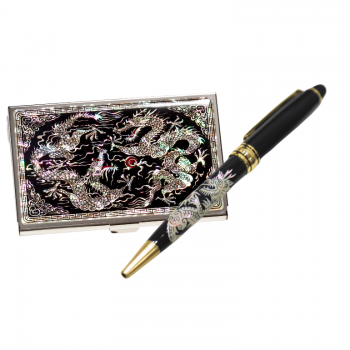 나전명함케이스+나전볼펜